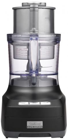 Sunbeam Cafe Series Food Processor - 1400w Food Mixer With 2l & 400ml Bowls Auto Pulse Function Extra Wide. From the Sunbeam Cafe Series collection, this food processor is designed to deliver the superior quality and style of a professional kitchen. This multifunctional 1400W appliance features an Auto Pulse speed setting, generously sized food chute, 2-litre processing bowl and a selection of stainless steel processing blades and discs. This essential mixing tool comes finished with a contemporary-chic die cast metal exterior in a trendy colour. Built to last and look beautiful on your kitchen counter top, invest in only the best for your cooking. Buy the Sunbeam Cafe Series Food Processor today and create authentic café-style food and beverages at home. Features Food processor Extra wide 14cm food chute - eliminates need to cut most ingredients Large 2L processing bowl with cover and handle Bowl handle features stainless steel interlock - prevents food building up for easy cleaning Small 400mL processing bowl - perfect for processing small quantities Auto Pulse button - provides versatile short bursts of processing Also includes Start/Stop and Pulse speed settings Comes with 5 processing attachments: Universal 'S' blade in stainless steel - for cutting, kneading, whisking and emulsifying Variable slicing blade in stainless steel - can slice foods up to 7mm thick Julienne disc in stainless steel - perfect for preparing salad, stir fry and garnishes Reversible shredding disc in stainless steel with coarse and fine options Reversible grating/shaving disc - for potato chips, hard cheeses or chocolate Also comes with 3 food pushers and 2 smaller feed chutes Powerful 1400W Direct Drive Induction Motor Safety Locking System - processor won't operate unless all pieces are locked into place Unique built-in drawer in base - convenient storage for all attachments Non-slip feet for stable bench top positioning Cord storage in base Die cast metal finish in stylish, eye-catching colour Instruction manual includes recipes to try Made with BPA free materials Designed and engineered in Australia Power: AC 230-240V Base Dimensions (approx): (W) 22cm x (D) 30cm Bowl Dimensions (approx): (W) 20cm x (D) 25cm x (H) 29cm Cord Length: 90cm Net Weight: 11.12kg Colour: Matte Black with black/silver-tone/clear Model: LC9000 Collection: Cafe Series Brand: Sunbeam This product comes with a 10-year motor guarantee and a 12-month replacement guarantee from Sunbeam Australia Package Contents 1 x Motor base with attached AC power cord 2 x Processing bowls with blades 3 x Chutes 3 x Food pushers Instruction manual