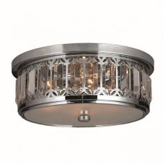 This stunning 4-light Crystal Flush Mount Ceiling Light only uses the best quality material and workmanship ensuring a beautiful heirloom quality piece. Featuring a radiant chrome finish and finely cut premium grade clear crystals with a lead content of 30%, this elegant ceiling light will give any room sparkle and glamour. Worldwide Lighting Corporation is a privately owned manufacturer of high quality crystal chandeliers, pendants, surface mounts, sconces and custom decorative lighting products for the residential, hospitality and commercial building markets. Our high quality crystals meet all standards of perfection, possessing lead oxide of 30% that is above industry standards and can be seen in prestigious homes, hotels, restaurants, casinos, and churches across the country. Our mission is to enhance your lighting needs with exceptional quality fixtures at a reasonable price. Finish: Polished Chrome Crystal Color: Clear 30% Premium Full Lead Crystal (4) 60W E12 Incandescent Candelabra Bulb(s) Bulb(s) Not Included Total Watts: 240 Voltage: 110V - 120V Beautiful Polished Chrome finish and dressed with precision cut and polished 30% Full Lead Crystals for maximum brilliance and sparkle From the Parlour Collection Accommodates up to four 60-watt maximum (40-watt recommended) candelabra base incandescent E-12 bulb (not included) Solid Brass Frame in Chrome Plated Finish and 30% Full Lead Crystal Flush Mount Round Shape Ceiling Light UL and CUL Listed to US and Canadian safety standards For Dry Locations only (Dry Locations include kitchens, living rooms, dining rooms, bedrooms, foyers, hallways and most areas in bathrooms) Hardware included Assembly instructions and template enclosed for convenient setup (Professional installation is recommended) 1 Year Limited Manufacturing Defects Warranty Hardwired UL Listed, cUL Listed, CSA Listed Style: Traditional Part of the Parlour Collection Warranty Info: 1 Year, Worldwide Lighting Corporation warranties products to be free from defects for a period of one year following shipment. Warranty is and void if merchandise is not installed according to factory instructions, NEC guidelines, and applicable building cOverall Dimensions: 14"(D) x 14"(W) x 5.5"(H)Diameter Range: Diameter from 13" to 16"Item Weight: 10 lbs. Please note that this product is designed for use in the United States only (110 volt wiring), and may not work properly outside of the United States*Use of this product will expose you to lead, a chemical known to the State of California to cause birth defects or other reproductive harm. Not intended for food use.