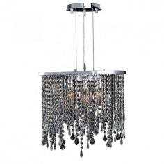 This stunning 3-light Crystal Pendant only uses the best quality material and workmanship ensuring a beautiful heirloom quality piece. Featuring a radiant chrome finish and finely cut premium grade clear crystals with a lead content of 30%, this elegant chandelier will give any room sparkle and glamour. Worldwide Lighting Corporation is a privately owned manufacturer of high quality crystal chandeliers, pendants, surface mounts, sconces and custom decorative lighting products for the residential, hospitality and commercial building markets. Our high quality crystals meet all standards of perfection, possessing lead oxide of 30% that is above industry standards and can be seen in prestigious homes, hotels, restaurants, casinos, and churches across the country. Our mission is to enhance your lighting needs with exceptional quality fixtures at a reasonable price. Finish: Polished Chrome Crystal Color: Clear 30% Premium Full Lead Crystal (3) 60W E12 Incandescent Candelabra Bulb(s) Bulb(s) Not Included Total Watts: 180 Voltage: 110V - 120V Beautiful Polished Chrome finish and dressed with precision cut and polished 30% Full Lead Crystals for maximum brilliance and sparkle From the Fiona Collection Accommodates up to three 60-watt maximum (40-watt recommended) candelabra base incandescent E-12 bulb (not included) Solid Brass Frame in Chrome Plated Finish and 30% Full Lead Crystal Includes 48-in adjustable aircraft cable for hanging UL and CUL Listed to US and Canadian safety standards For Dry Locations only (Dry Locations include kitchens, living rooms, dining rooms, bedrooms, foyers, hallways and most areas in bathrooms) Hardware included Assembly instructions and template enclosed for convenient setup (Professional installation is recommended) 1 Year Limited Manufacturing Defects Warranty Hardwired UL Listed, cUL Listed, CSA Listed Style: Contemporary Part of the Fiona Collection Warranty Info: 1 Year, Worldwide Lighting Corporation warranties products to be free from defects for a period of one year following shipment. Warranty is and void if merchandise is not installed according to factory instructions, NEC guidelines, and applicable building cOverall Dimensions: 8"(D) x 18"(W) x 11"(H)Diameter Range: Diameter from 17" to 23"Item Weight: 11 lbs. Please note that this product is designed for use in the United States only (110 volt wiring), and may not work properly outside of the United States*Use of this product will expose you to lead, a chemical known to the State of California to cause birth defects or other reproductive harm. Not intended for food use.