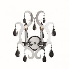 This stunning 2-light Crystal Wall Sconce only uses the best quality material and workmanship ensuring a beautiful heirloom quality piece. Featuring a radiant chrome finish and finely cut premium grade clear crystals with a lead content of 30%, this elegant wall sconce will give any room sparkle and glamour. Worldwide Lighting Corporation is a privately owned manufacturer of high quality crystal chandeliers, pendants, surface mounts, sconces and custom decorative lighting products for the residential, hospitality and commercial building markets. Our high quality crystals meet all standards of perfection, possessing lead oxide of 30% that is above industry standards and can be seen in prestigious homes, hotels, restaurants, casinos, and churches across the country. Our mission is to enhance your lighting needs with exceptional quality fixtures at a reasonable price. Finish: Polished Chrome Crystal Color: Clear 30% Premium Full Lead Crystal (2) 60W E12 Incandescent Candelabra Bulb(s) Bulb(s) Not Included Total Watts: 120 Voltage: 110V - 120V Beautiful Polished Chrome finish and dressed with precision cut and polished 30% Full Lead Crystals for maximum brilliance and sparkle From the Henna Collection Accommodates up to two 60-watt maximum (40-watt recommended) candelabra base incandescent E-12 bulb (not included) Solid Brass Frame in Chrome Plated Finish and 30% Full Lead Crystal Wall mount with 5" extension from wall UL and CUL Listed to US and Canadian safety standards For Dry Locations only (Dry Locations include kitchens, living rooms, dining rooms, bedrooms, foyers, hallways and most areas in bathrooms) Hardware included Assembly instructions and template enclosed for convenient setup (Professional installation is recommended) 1 Year Limited Manufacturing Defects Warranty Hardwired UL Listed, cUL Listed, CSA Listed Style: Traditional Part of the Henna Collection Warranty Info: 1 Year, Worldwide Lighting Corporation warranties products to be free from defects for a period of one year following shipment. Warranty is and void if merchandise is not installed according to factory instructions, NEC guidelines, and applicable building cOverall Dimensions: 5"(D) x 13"(W) x 17"(H)Diameter Range: Width from 9" to 14"Item Weight: 10 lbs. Please note that this product is designed for use in the United States only (110 volt wiring), and may not work properly outside of the United States*Use of this product will expose you to lead, a chemical known to the State of California to cause birth defects or other reproductive harm. Not intended for food use.
