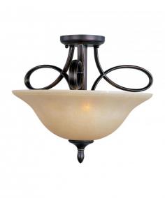 Transitional style. Semi-flush mount. Bronze finish with Wilshire glass shade. Requires three 60-watt medium-base bulbs (not included). Overall dimensions: 18 diam. x 14.5H inches. About Maxim LightingSince 1970, Maxim Group Companies, headquartered in California, have been committed to providing a diverse selection of high-quality lighting fixtures for your home. Maxim products are made with attention to detail and with all the latest advances in lighting technology, as well as forward-thinking design policies that fit effortlessly into your life. Maxim's goal is to lead the lighting industry through integrity, innovation, and client satisfaction.