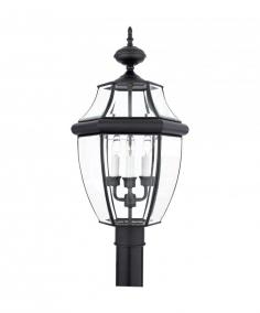 Shop for Lighting & Fans at The Home Depot. The cornerstone of the Monroe Collection is elegance, and this 3 light outdoor post is no exception. Combining a sophisticated mystic black finish with posh clear glass, you will find no better way to highlight the charm of your home. With its superb quality, and affordable price this fixture is sure to tastefully indulge your extravagant side.