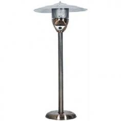 Durable stainless steel construction41 000 BTUs with variable control Approximate heating diameter: 10 feet Dimensions: 32.3L x 32.3W x 87.8H inches Includes ground mounting fixtures. The impressive AZ Patio Heater Natural Gas 202 Stainless Steel Heater with integrated ignition features heavy-duty design and enough heat to warm even the chilliest evenings. This easy-to-use natural gas heater puts you in control of the temperature. Capable of reaching 41 000 BTUs it can keep an area 10 feet in diameter toasty warm for hours. For your added safety the Patio Heater also features thermocouple and anti-tilt safety devices; CSA approved. Measures 32.3L x 32.3W x 87.8H inches. Natural gas hose not included. About AZ Patio Heaters LLCEstablished in 2002 AZ Patio Heaters has built a name for themselves as a leading US supplier of top-of-the-line heaters and replacement parts. A dedication to customer care and quality control make AZ Patio Heaters a go-to choice for heating in both commercial and residential areas. So step out into the fresh air - no matter what the season - and stay cozy and warm with AZ Patio Heaters LLC.