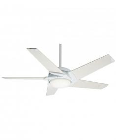 Our classic fan now with powerful, ultra-quiet, ultra-efficient DC motor. In the spirit of contemporary design, form follows function in fluid contours, swept wing blades, and integrated halogen lighting. This original classic appeals to many tastes because of its timeless beauty and selection of finish options. Other features of the Stealth Ceiling Fan include: DC motor / Lifetime motor warranty 54 in. blade span, 14 degree blade pitch 100-watt integrated halogen downlight (bulb included) Low Ceiling downrod option includedENERGY INFORMATIONAT HIGH SPEEDAirflow 6142 Cubic Feet Per Minute Electricity Use 32 Watts (excludes lights)Airflow 190 Cubic Feet Per MinuteCompare: 49 in. to 60 in. ceiling fans have airflow efficiencies ranging from approximately 51 to 176 cubic feet per minute per watt at high speed. Product info furnished by Carolina Rustica.