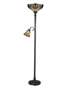 Dale Tiffany, Tr10022, Floor Lamps, Lamps, Torchiere Lamps, Mica Bronze Victorian 2 Light Tiffany Torchiere With Side Lamp With Art Glass Shades Features: 2 Light Tiffany Torchiere - Side Light Has Adjustable Tilt - Uses (1) X 100 Watt (E27) And (1) X 40 Watt (E27) - Switch Type: Turn Knob - Socket Type: 4 Way - Material: Metal - Shade Material: Art Glass - Specifications: Height: 69" - Width: 16.5" - Founded In 1979, Dale Tiffany Started Manufacturing Tiffany-Styled Lamps And Shades, Emphasizing High Quality Reproductions Of Louis Comfort Tiffany's Designs. Using Only The Highest Quality Genuine Hand-Rolled Art Glass, Dale Tiffany Offers An Extensive Range Of Designs Utilizing The Copper Foil Technique, An Authentic Glass Assembly Method Originally Developed By Louis Comfort Tiffany Over 100 Years Ago. With This Handcrafted Process, No Two Pieces Are Exactly Alike, Making Each Design A Treasured Keepsake. Dale Tiffany Has Not Only Captured The Timelessness Of America's Classic Designers, But Utilizes It's Own Creative Skills To Develop Unique Designs That Blend Perfectly With Today's Current Home Fashion Trends And Lifestyles.