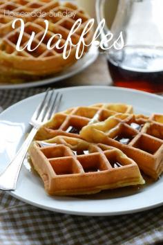An easy recipe for light and fluffy Homemade Sunday Waffles, perfect for your Sunday morning.