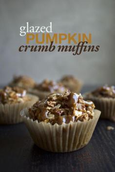Glazed Pumpkin Crumb Muffins | Wifemamafoodie