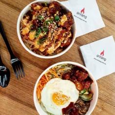 Arirang Korean Barbecue on Instagram: “Bibimbap and Cupbap both with Spciy Honey Chicken at our new Allendale store! #bibimbapfordays” • Ins...