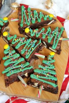 Christmas Tree Chocolate Brownies! - Jane's Patisserie