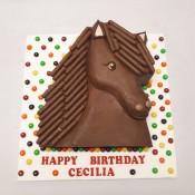 2D Chocolate Horse Head Cake