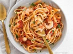 Spicy Seafood Pasta with Tomato Butter Sauce