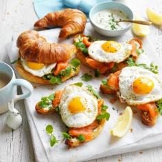 Delicious Savoury Egg and Smoked Trout Croissant