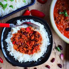 Easy Beef Chilli Con Carne and Rice | American | Recipe
A hot and spicy beef chilli con carne with minced beef, red peppers and kidney beans in a hot tomato chilli sauce with a hint of chocolate, served with rice.