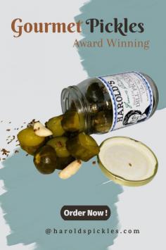 Gourmet pickles are for everyone. From toddlers to centenarians, these pickles can be enjoyed by all. Harold's Texas pickles, okra, and olives are deliciously Texan. Texas-made is the only way to create a genuinely perfect pickle recipe. Go Texan Proud.

https://www.haroldspickles.com/products/harolds-frances-cowleys-dill-pickles