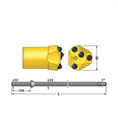 Carbide Rock Drilling For Hard Rock Drilling Taper Button Bit
https://www.kqdrill.com/product/tapered-bits/tapered-drilling-tools-5.html
Adavantage :                                                                                                                                                                                              
1. High fatiue strength and tougness.                                                                                                     
2.The crushing ability is strong, the rock drilling speed is fast, and it is convenient for grinding.                                                                                        
Application:Mines, tunnels, water conservancy